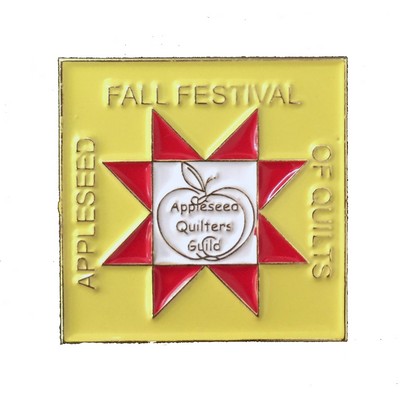 Soft Enamel Die Struck Lapel Pin w/ Iron Base (1")