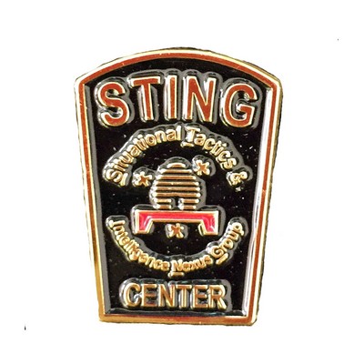 Soft Enamel Die Struck Lapel Pin w/ Brass Base (3/4")