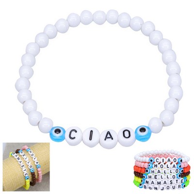 Plastic Handmade Fashion Letter Beaded Bracelet